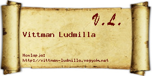 Vittman Ludmilla névjegykártya
